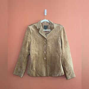John Paul Richard Leather Button Down Long Sleeve Jacket Womens Size 10